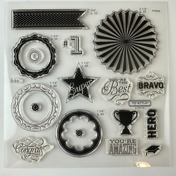 My Acrylix Cricut Artiste Collection Stamps d1530 - Picture 1 of 2